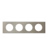 PLAQUE 4 POSTES INOX BROSSE - Legrand