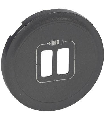 ENJOLIVEUR DOUBLE USB GRAPHITE CELIANE LEGRAND