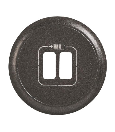 ENJOLIVEUR DOUBLE USB GRAPHITE CELIANE LEGRAND