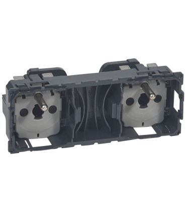 PRISE 2 X 2P+T Céliane 16A PRECABLEE