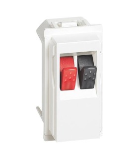 Prise haut-parleurs Living Now BTICINO LEGRAND 1 module - blanc