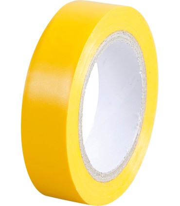 Ruban Adhésif isolant Jaune 15mm x10m Eur'ohm