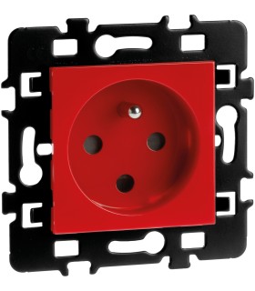 Prise 2P+T à détrompage + Enjoliveur Eur'ohm Esprit