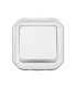 Poussoir NO lumineux Plexo complet saillie blanc / Legrand
