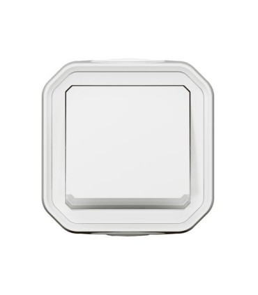 Poussoir NO lumineux Plexo complet saillie blanc / Legrand