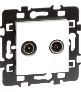 Prise TV-FM + Enjoliveur Eur'ohm Esprit