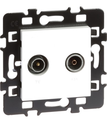 Prise TV-FM + Enjoliveur Eur'ohm Esprit