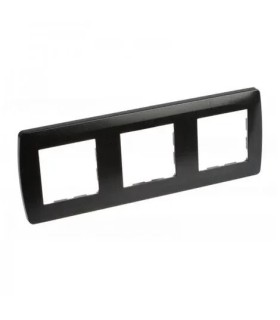 Plaque Anthracite 3 Postes Esprit Eur'ohm