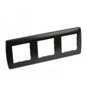 Plaque Anthracite 3 Postes Esprit Eur'ohm