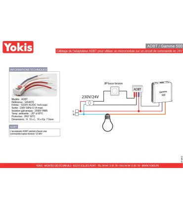 MINUTERIE MODULAIRE 500w Yokis