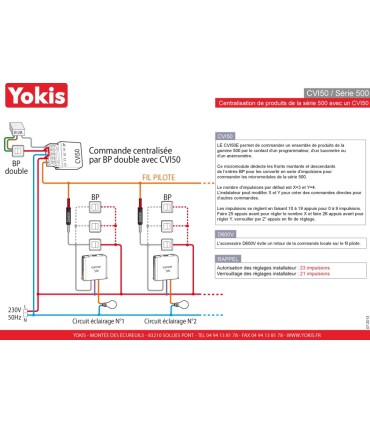 MINUTERIE MODULAIRE 500w Yokis