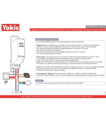MINUTERIE MODULAIRE 500w Yokis