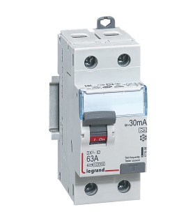 Interrupteur différentiel 63A - type A - 30mA DX³-ID - vis/vis - 2P- 230V~- - départ bas - 2M