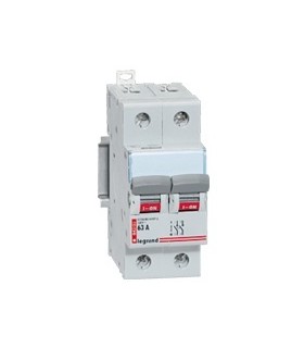 Interrupteur sectionneur Legrand DX3 de tête 63A bipolaire
