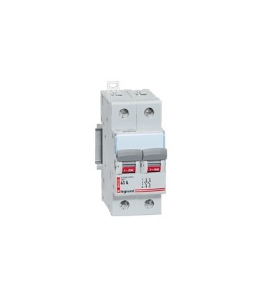 Interrupteur sectionneur Legrand DX3 de tête 63A bipolaire