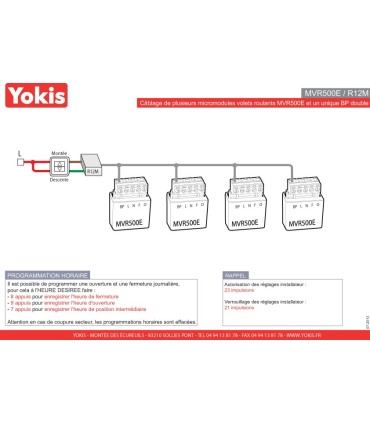 Micro module centralisation volets roulants YOKIS