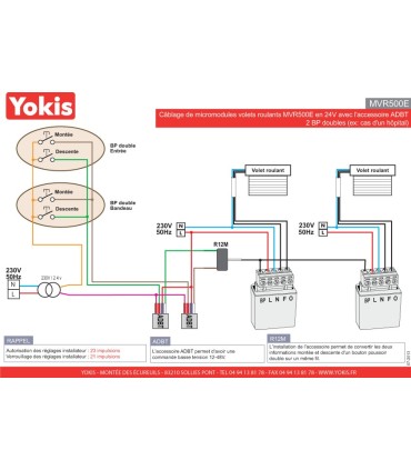 Micro module centralisation volets roulants YOKIS