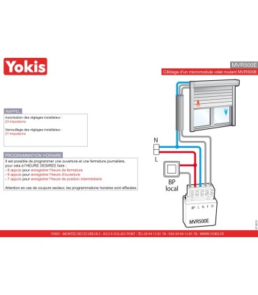 Micro module centralisation volets roulants YOKIS
