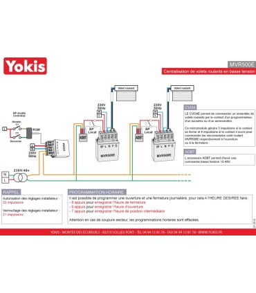 Micro module centralisation volets roulants YOKIS