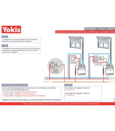 Micro module centralisation volets roulants YOKIS