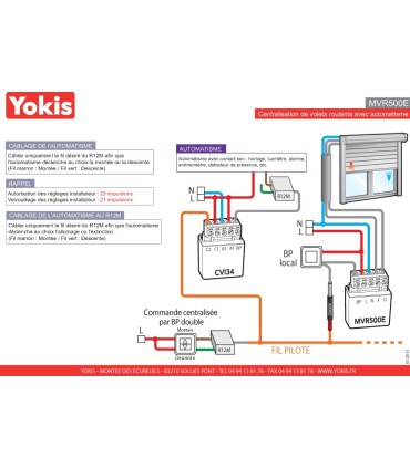 Micro module centralisation volets roulants YOKIS