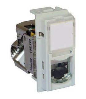 Prise RJ45 blindée cat.6A STP Living Now 1 module - blanc