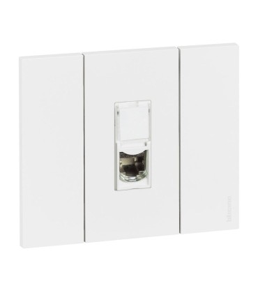 Prise RJ45 blindée cat.6A STP Living Now 1 module - blanc