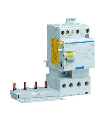 Bloc différentiel 2xsortie 3P+N 25A 30mA AC