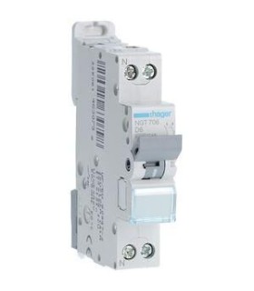 Disjoncteur 1P+N 6-10kA D-6A 1m
