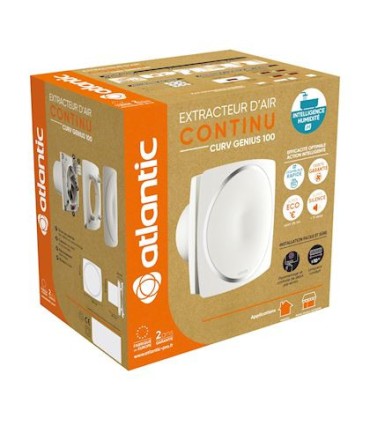 Extracteur individuel continu intelligent hygro diam. 100 Atlantic Curv Genius 100 iH