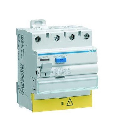 Interrupteur différentiel 3P+N 40A 30mA AC Bornes Décalées