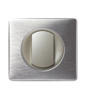 interrupteur Va-et-vient complet Legrand Celiane Alu Métal (doigt large)