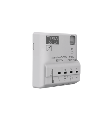 Récepteur éclairage micromodule filaire 1 voie ON/OFF - Sans neutre Tyxia 3610