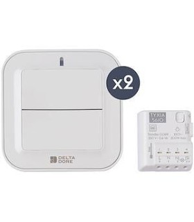 Pack Va-et-vient éclairage (1 récepteur + 2 interrupteurs radio) TYXIA 611