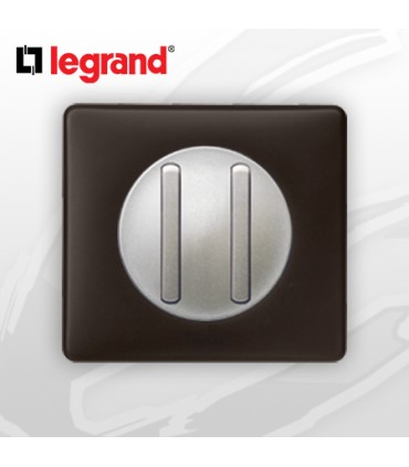 Poussoir Double Soft complet Legrand Céliane Basalte Poudré