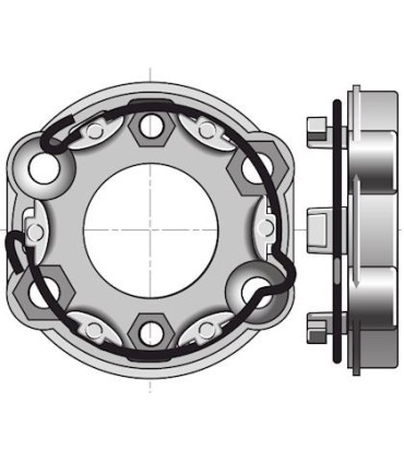 Support universel pour moteur de volet roulant LT 50 et LT60