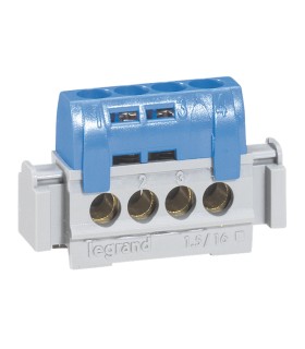 Bornier de répartition isolé IP2X - Neutre - 4x16mm²