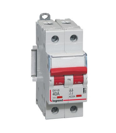Inter-sectionneur 40A DX³-IS -vis/vis- à déclenchement - 2P -400 V~ 2m