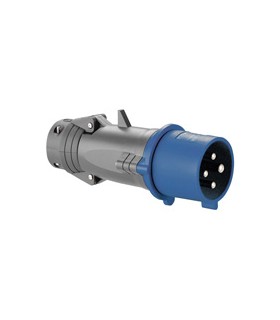 Fiche droite Hypra - IP44 - 16 A - 200/250 V~ - 3P+T