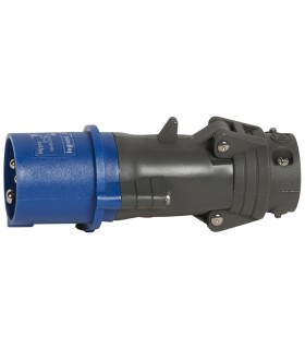 Fiche droite Hypra - IP44 - 16 A - 200/250 V~ 2P+T