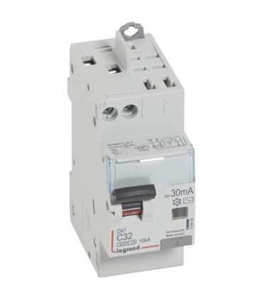 Disj diff DX³ 6000 -32A-typeAC-30mA- Courbe C- 10kA vis/auto-U+N 230V~ 2 mod