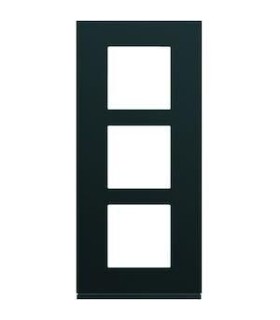 Plaque Gallery 3 postes verticale 57mm night