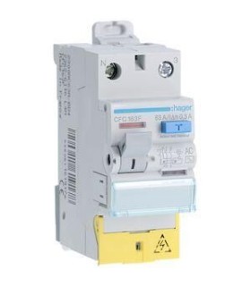 Inter dif 1P+N 63A 300mA AC Bornes décalées