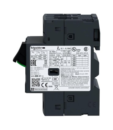 Disjoncteur moteur - 0,16 / 0,25A - 3P 3d - déclencheur magnéto-thermique