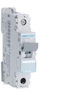 Disjoncteur 1P 6-10kA courbe C - 2A 1 module