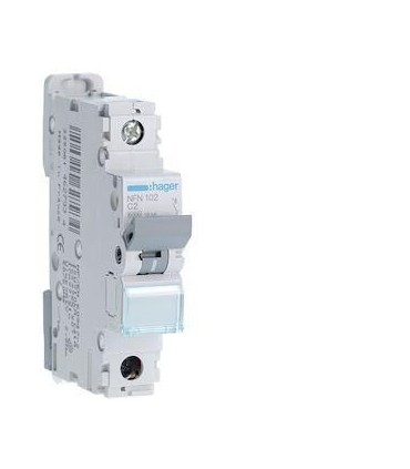 Disjoncteur 1P 6-10kA courbe C - 2A 1 module