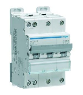Disjoncteur 3P+N 6-10kA C-25A 3m