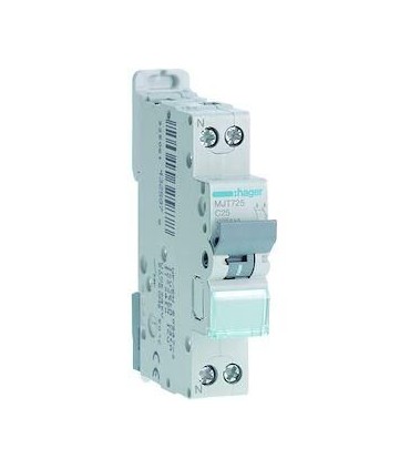 Disjoncteur 1P+N 4.5-6kA courbe C - 25A 1 module