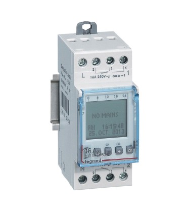 Interrupteur horaire programme annuel digital - multifonction - 2 sorties 16A - 250V~