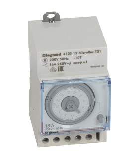 Inter horaire prog analogique - cadran horiz - journalier - sans réserve marche